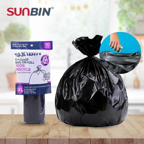 SUNBIN on roll star seal 30x40" (XL) Recycle 100% (10x24) - Plastik Sampah Ramah Lingkungan Ukuran 30x40" (XL)