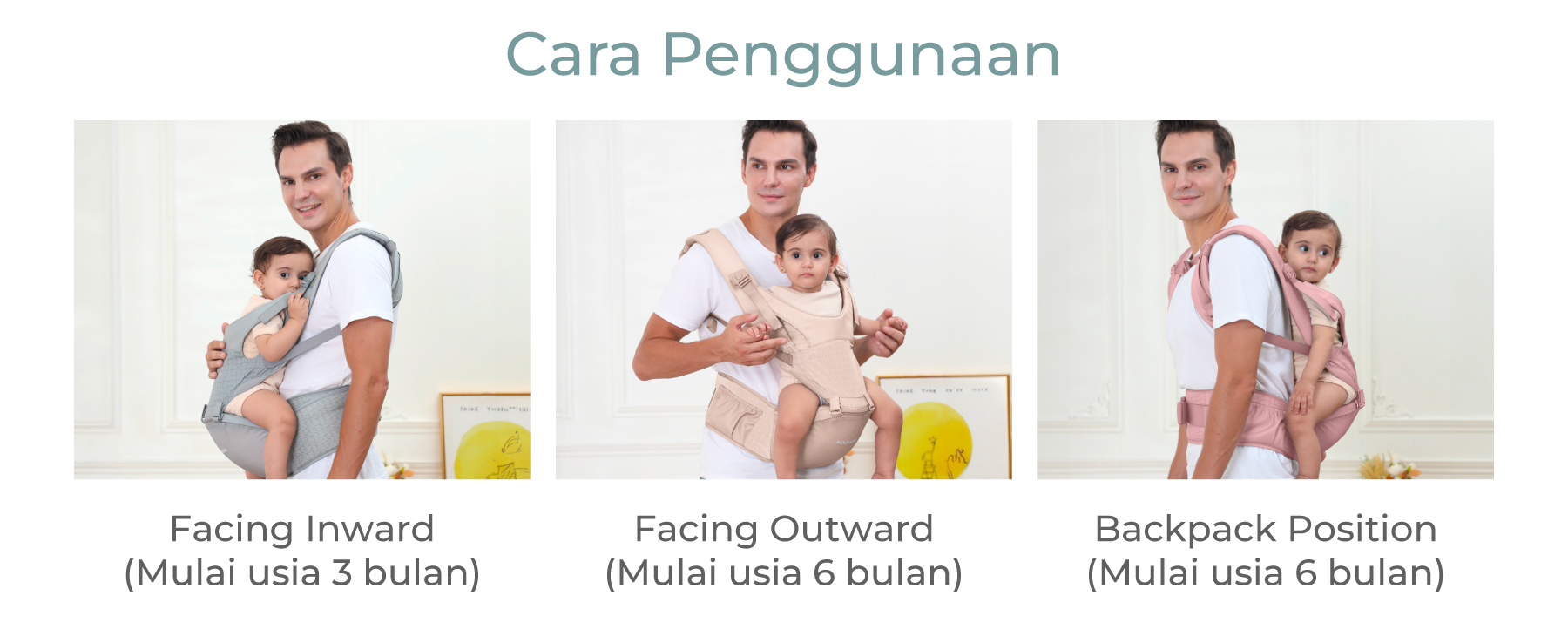 MOOIMOM Lightweight Hipseat Carrier - Gendongan Bayi description image