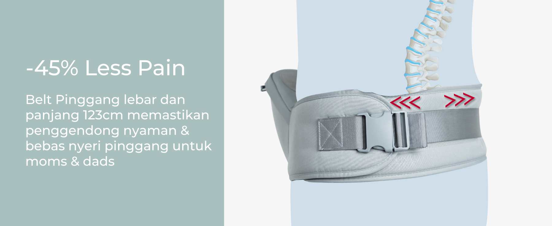 MOOIMOM Lightweight Hipseat Carrier - Gendongan Bayi description image