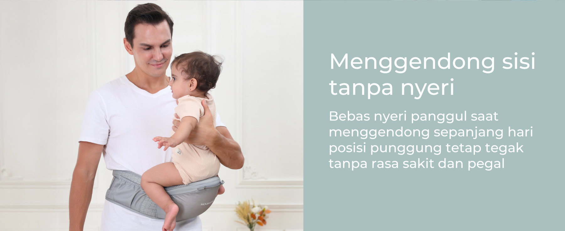 MOOIMOM Lightweight Hipseat Carrier - Gendongan Bayi description image