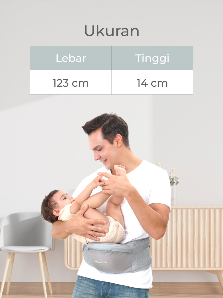 MOOIMOM Lightweight Hipseat Carrier - Gendongan Bayi description image