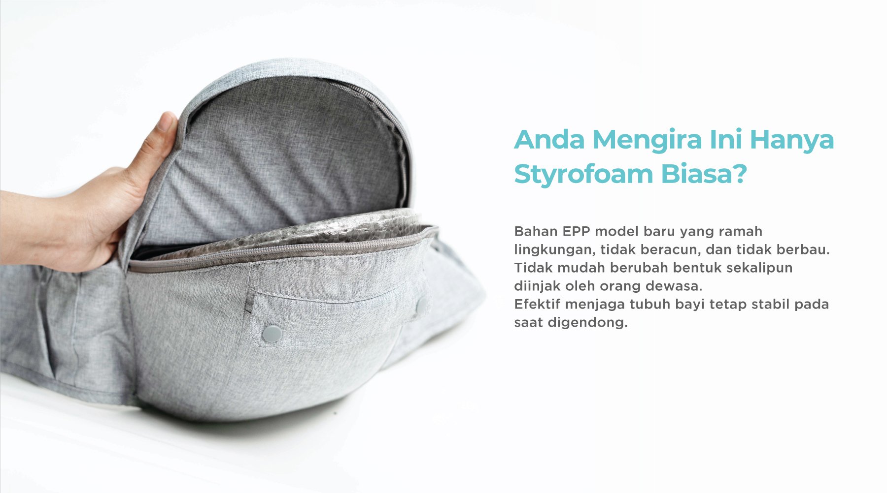 MOOIMOM Breathable Hipseat Carrier - Gendongan Bayi description image