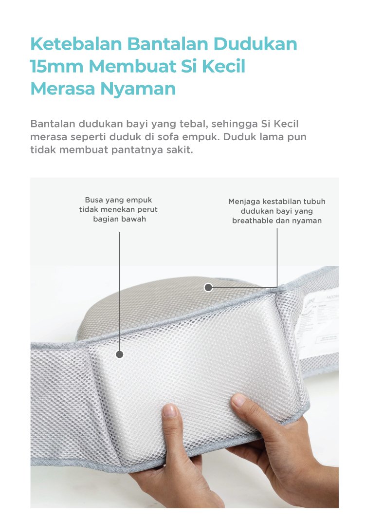 MOOIMOM Breathable Hipseat Carrier - Gendongan Bayi description image