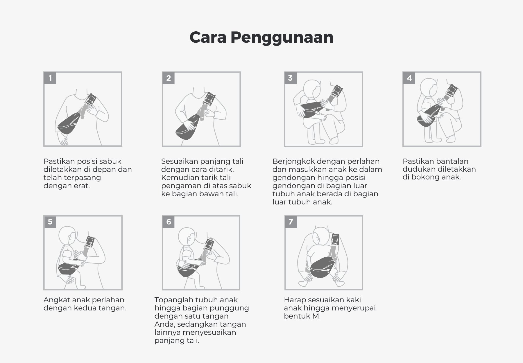 MOOIMOM Pocket Sling - Gendongan Bayi Samping description image