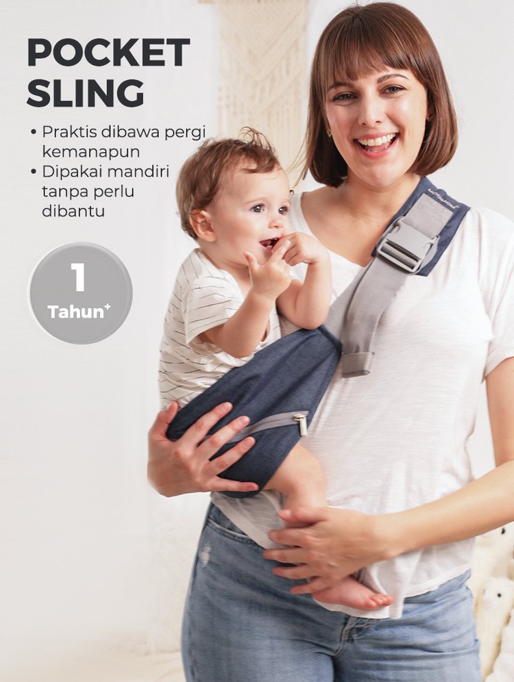 MOOIMOM Pocket Sling - Gendongan Bayi Samping description image