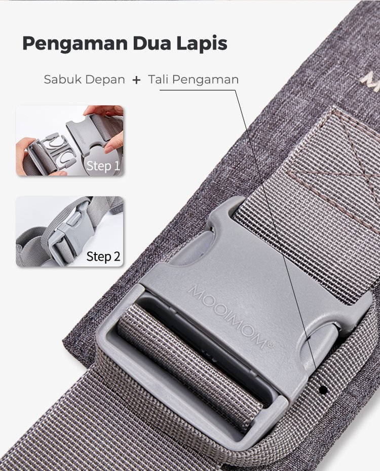 MOOIMOM Pocket Sling - Gendongan Bayi Samping description image