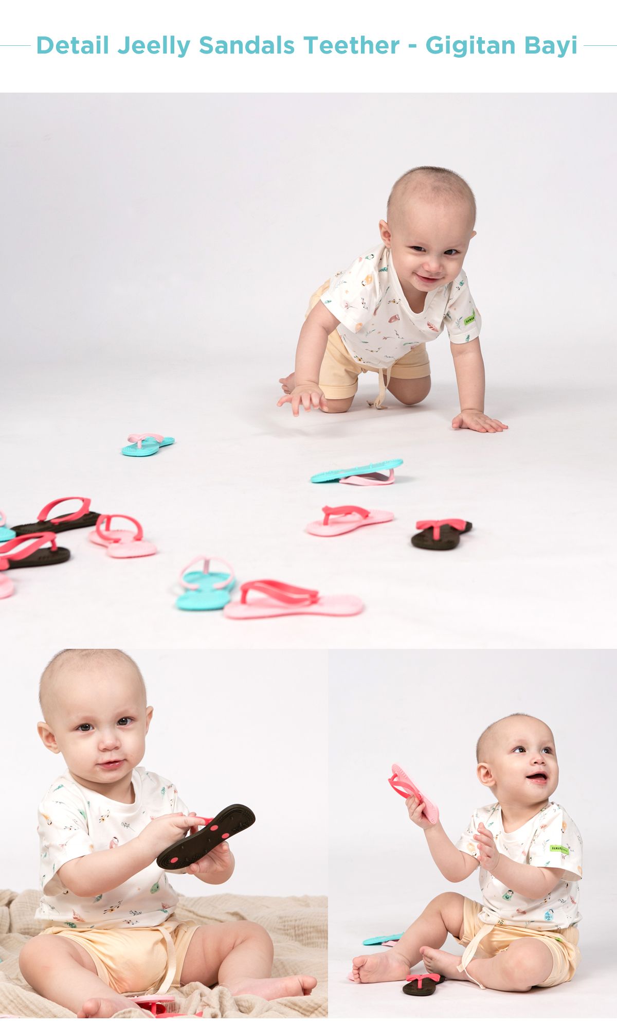 Jeelly Sandals Teether - Gigitan Bayi Aman description image