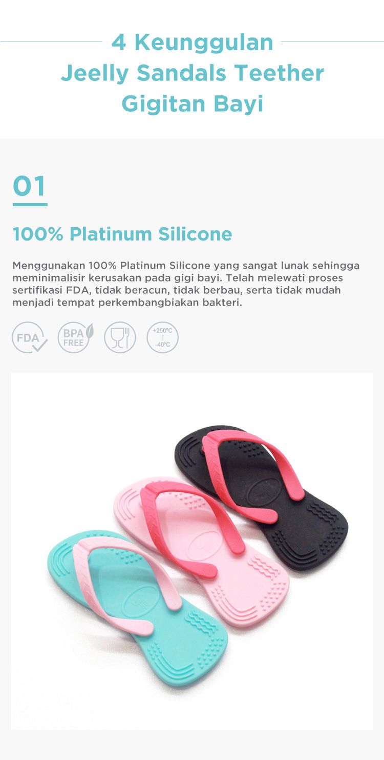 Jeelly Sandals Teether - Gigitan Bayi Aman description image