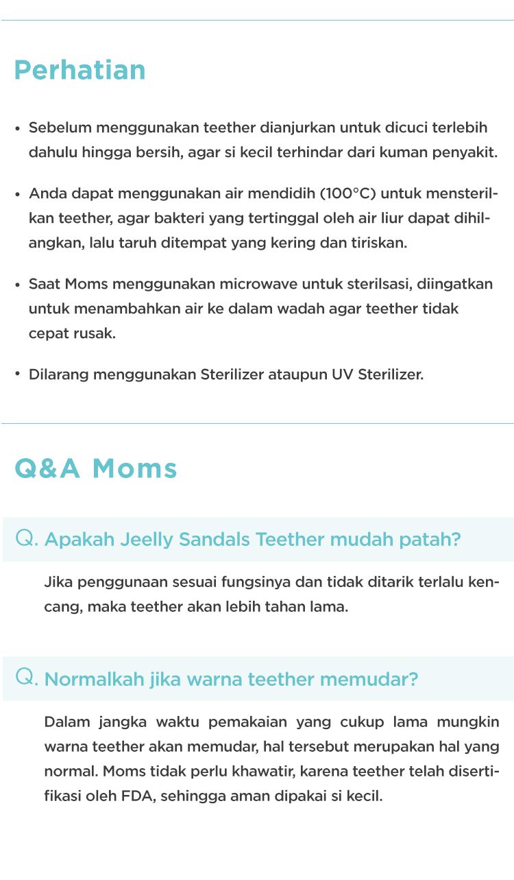 Jeelly Sandals Teether - Gigitan Bayi Aman description image