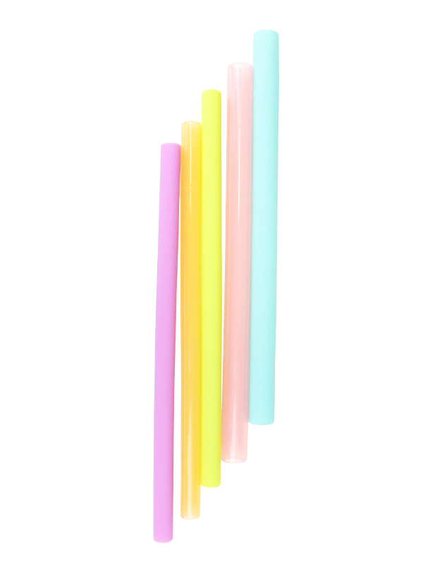 Smilymia Bubble Tee Silicone Straw 5Pcs - Sedotan Bayi Ramah Lingkungan description image