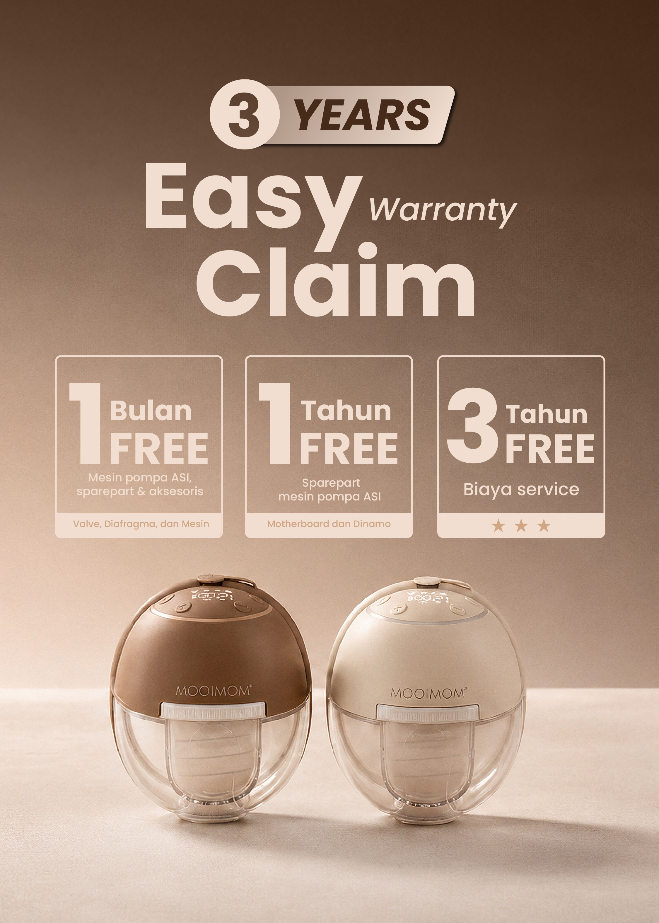 MOOIMOM M3 Pro 2pcs - Air Flow Handsfree Electric Breast Pump description image