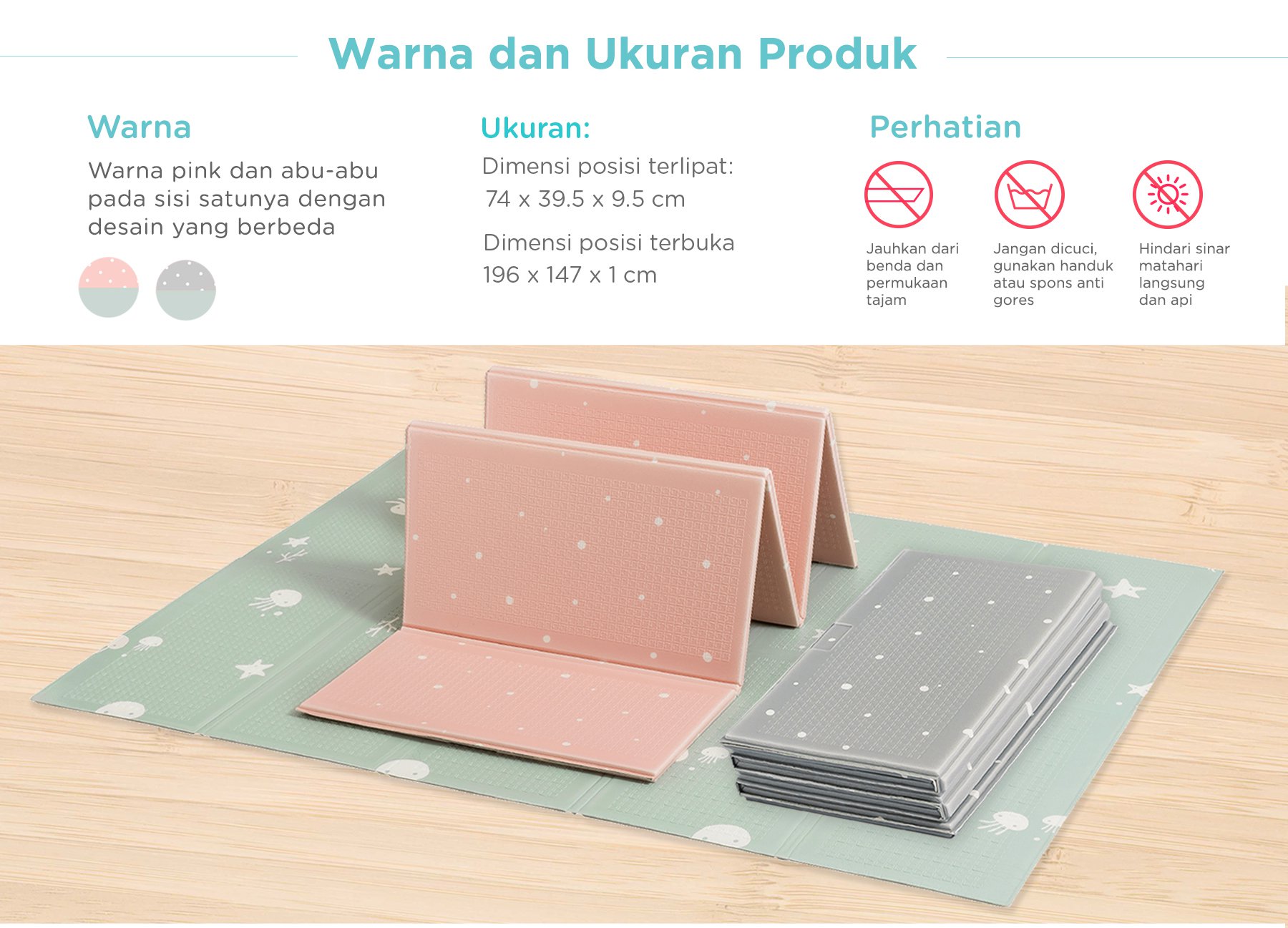 MUGU Folding Playmat - Playmat Bayi description image