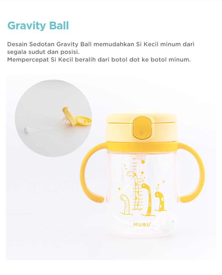 MUGU Training Bottle 220ml - Botol Minum Bayi Anak description image