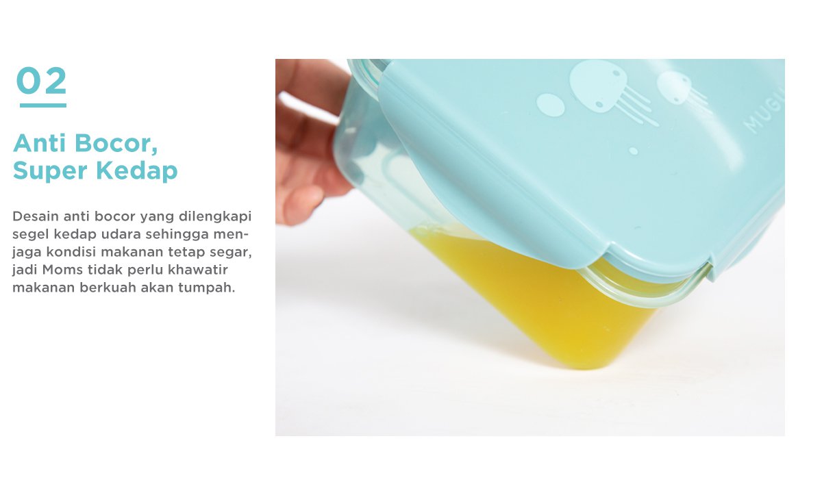 MUGU Lunch Box - 370ml - Kotak Makan description image