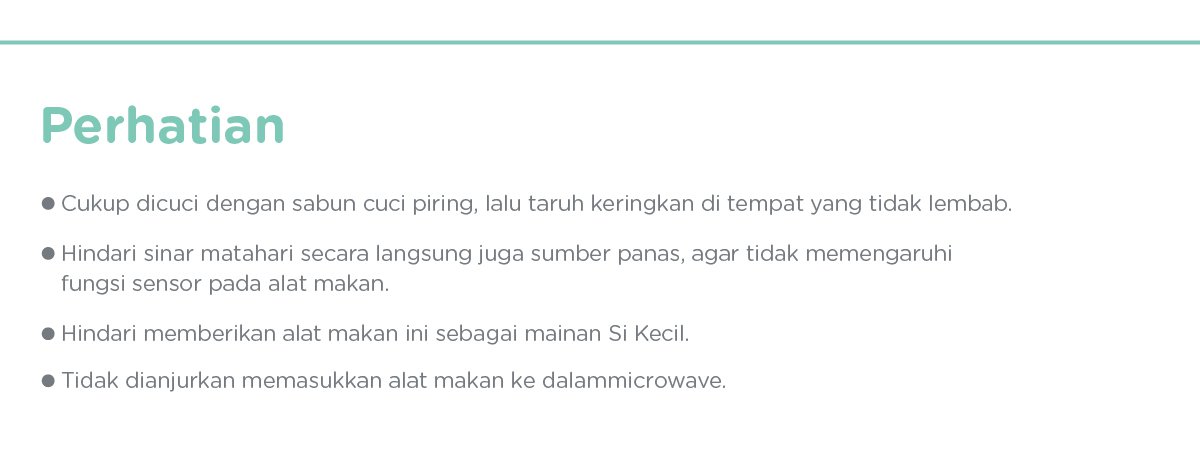 MUGU Sensoric Spoon & Fork - Sendok Garpu Bayi dengan Indikator Panas description image