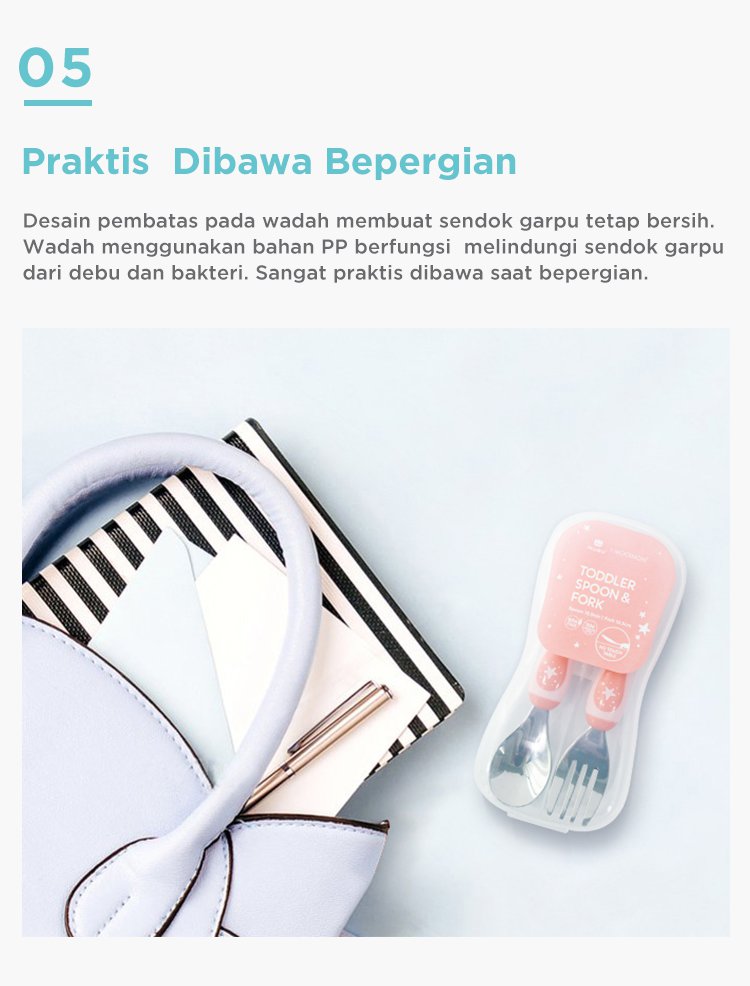 MUGU Toddler Spoon & Fork - Sendok Garpu Anak description image