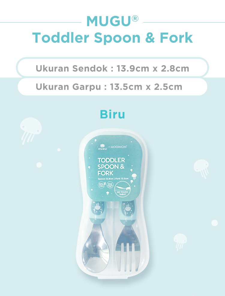 MUGU Toddler Spoon & Fork - Sendok Garpu Anak description image