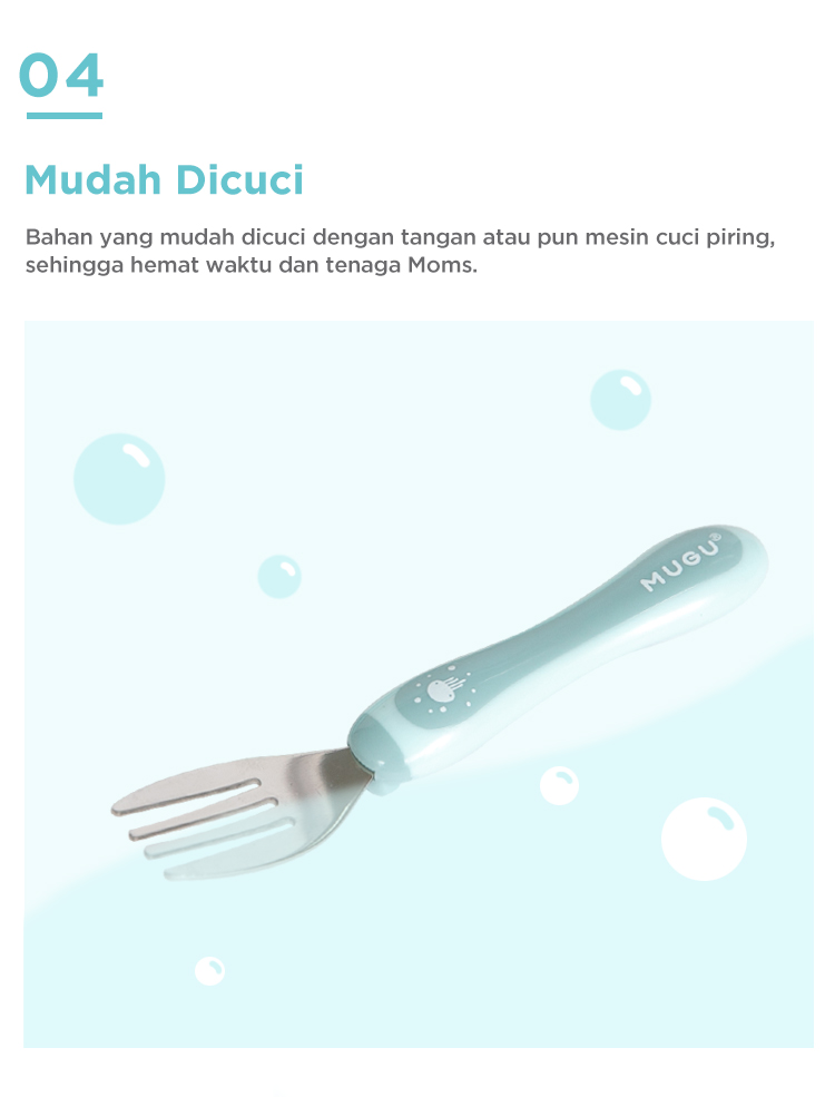 MUGU Toddler Spoon & Fork - Sendok Garpu Anak description image