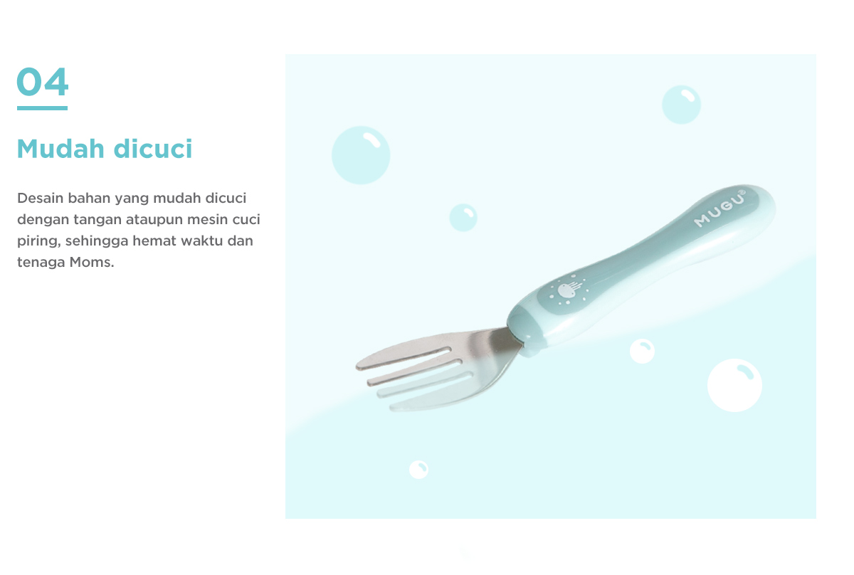 MUGU Toddler Spoon & Fork - Sendok Garpu Anak description image