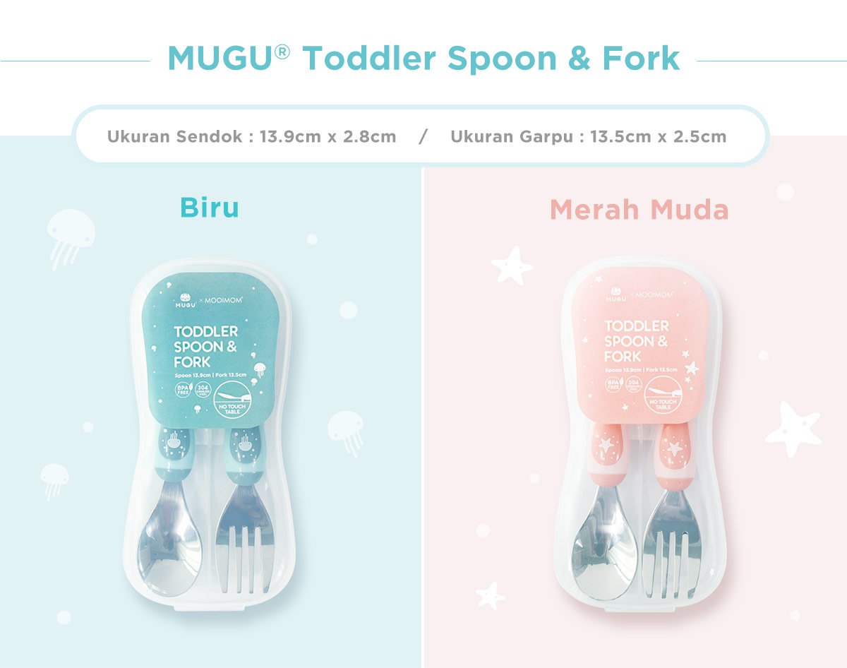 MUGU Toddler Spoon & Fork - Sendok Garpu Anak description image