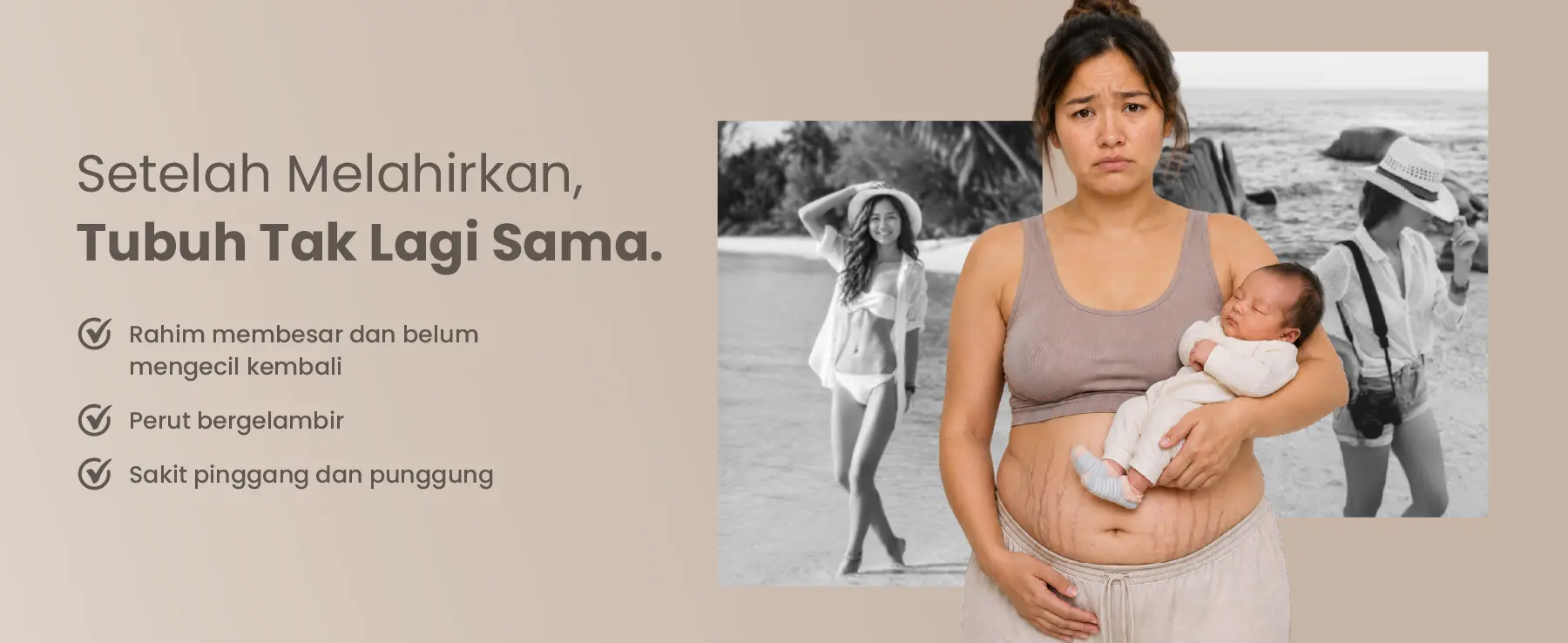 [PRE ORDER] MOOIMOM Basic 2in1 Bamboo Postpartum Corset description image
