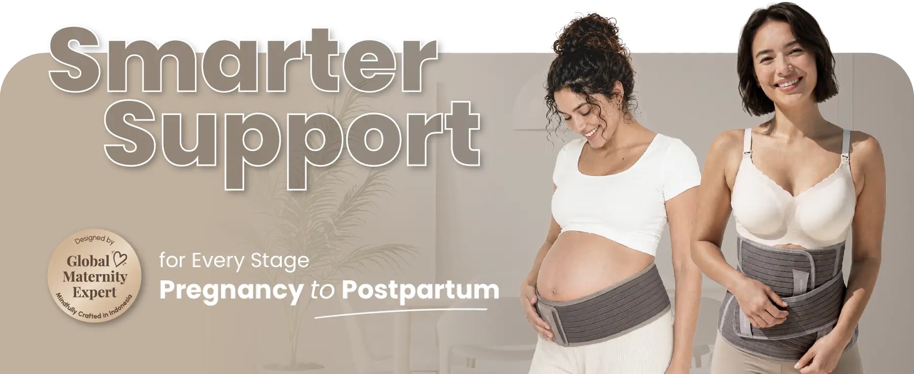 [PRE ORDER] MOOIMOM Basic 2in1 Bamboo Postpartum Corset description image