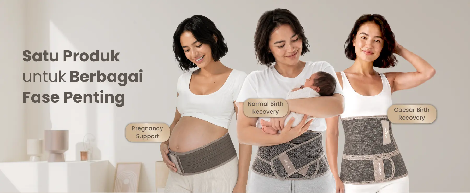 [PRE ORDER] MOOIMOM Basic 2in1 Bamboo Postpartum Corset description image