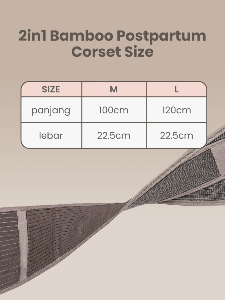MOOIMOM Basic 2in1 Bamboo Postpartum Corset description image