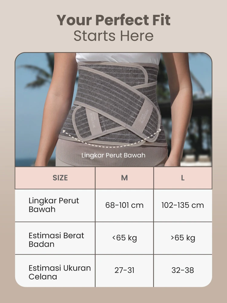 MOOIMOM Basic 2in1 Bamboo Postpartum Corset description image