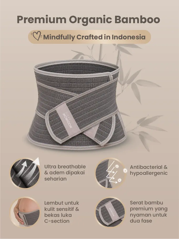 MOOIMOM Basic 2in1 Bamboo Postpartum Corset description image