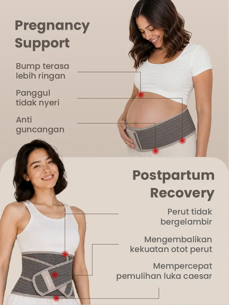 MOOIMOM Basic 2in1 Bamboo Postpartum Corset description image