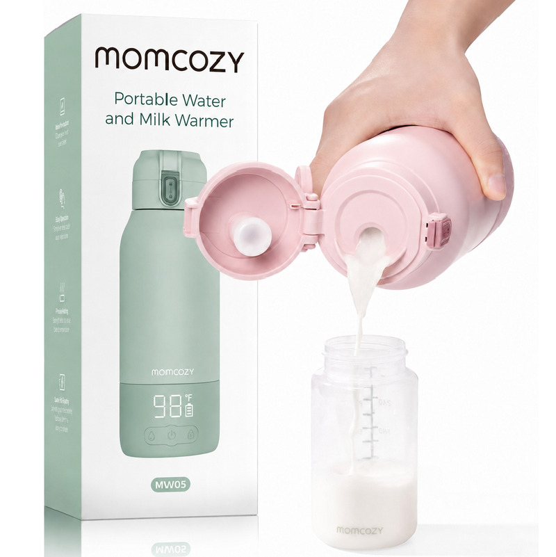 Momcozy Portable Breast Milk & Water Warmer for Travel - Pink