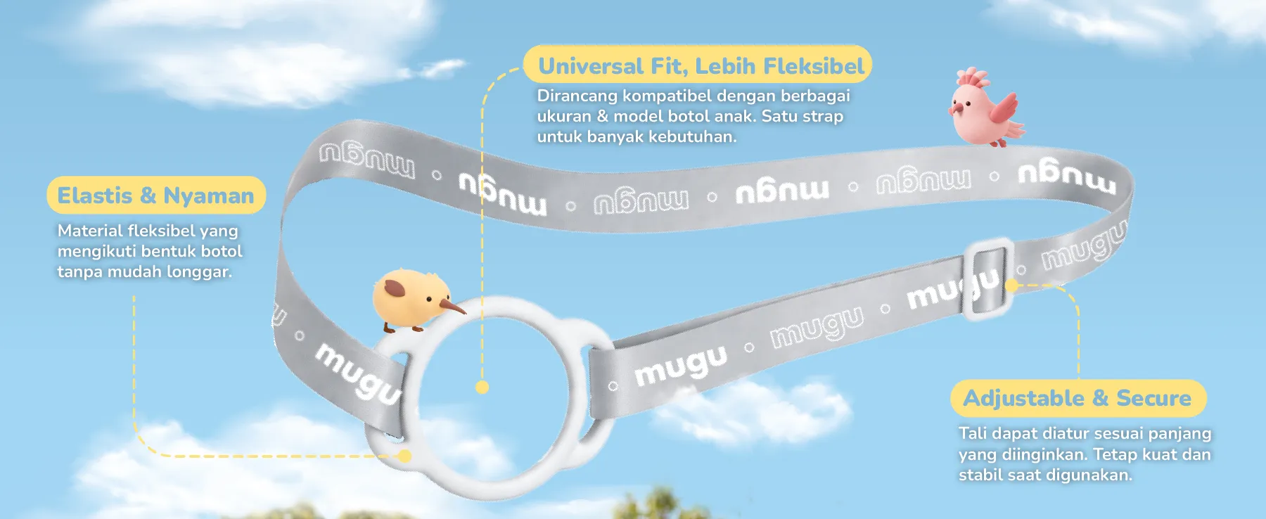 Mugu Universal Water Bottle Strap description image