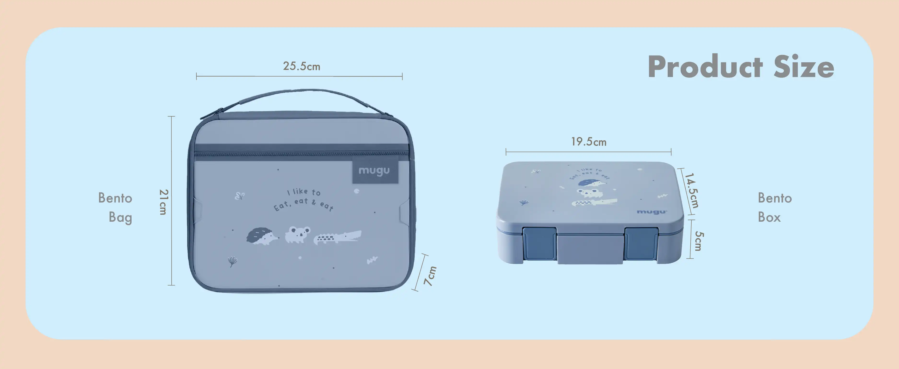 mugu kids insulated bento bag description image