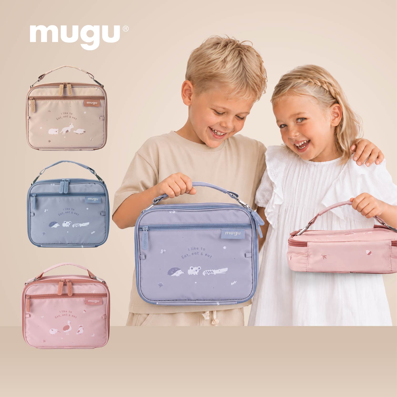 mugu kids insulated bento bag