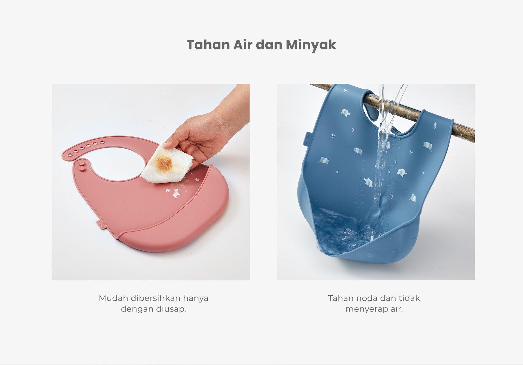 mugu silicone bib - Celemek Bayi description image