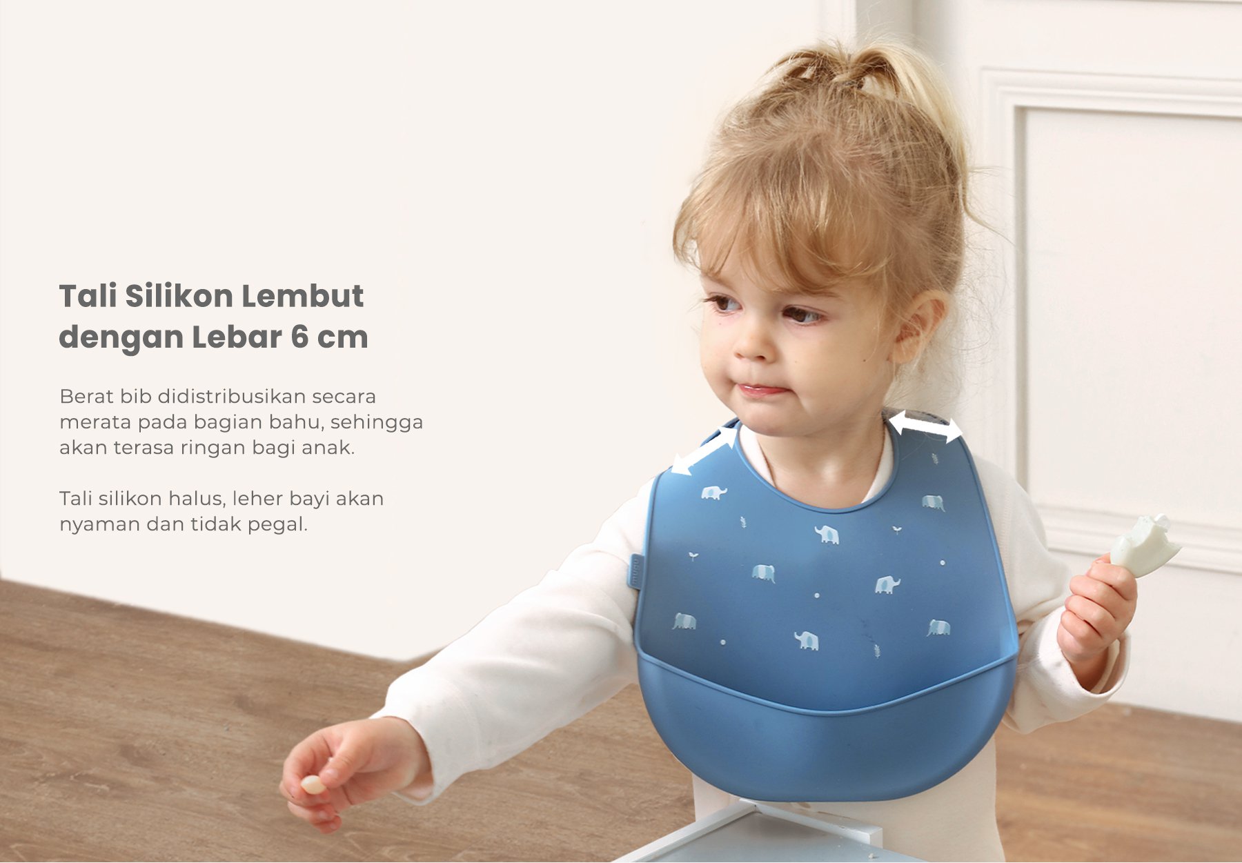 mugu silicone bib - Celemek Bayi description image