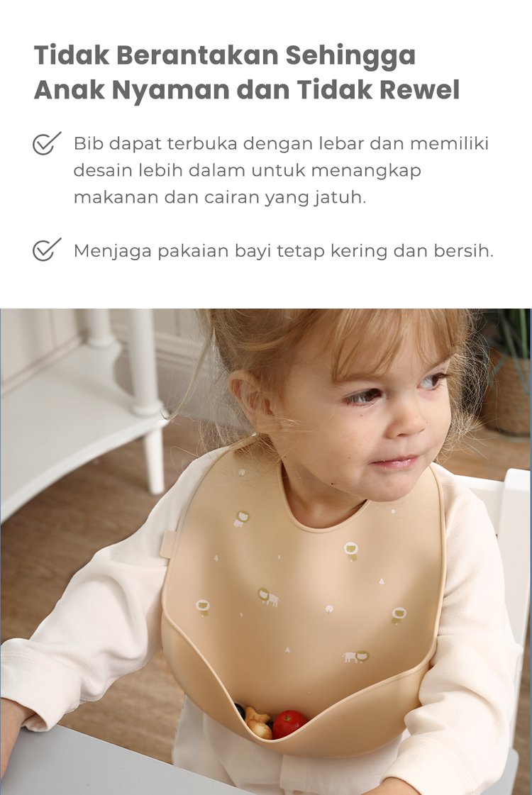 mugu silicone bib - Celemek Bayi description image