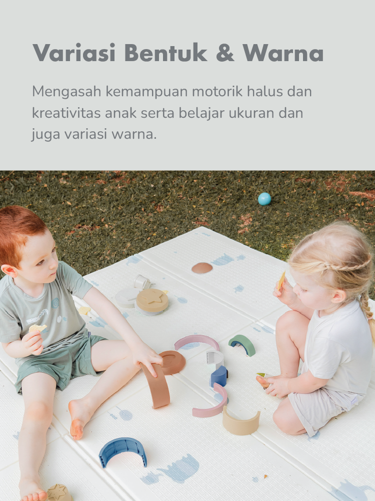 mugu sensory rainbow toys - Mainan Susun Montessori Edukatif description image