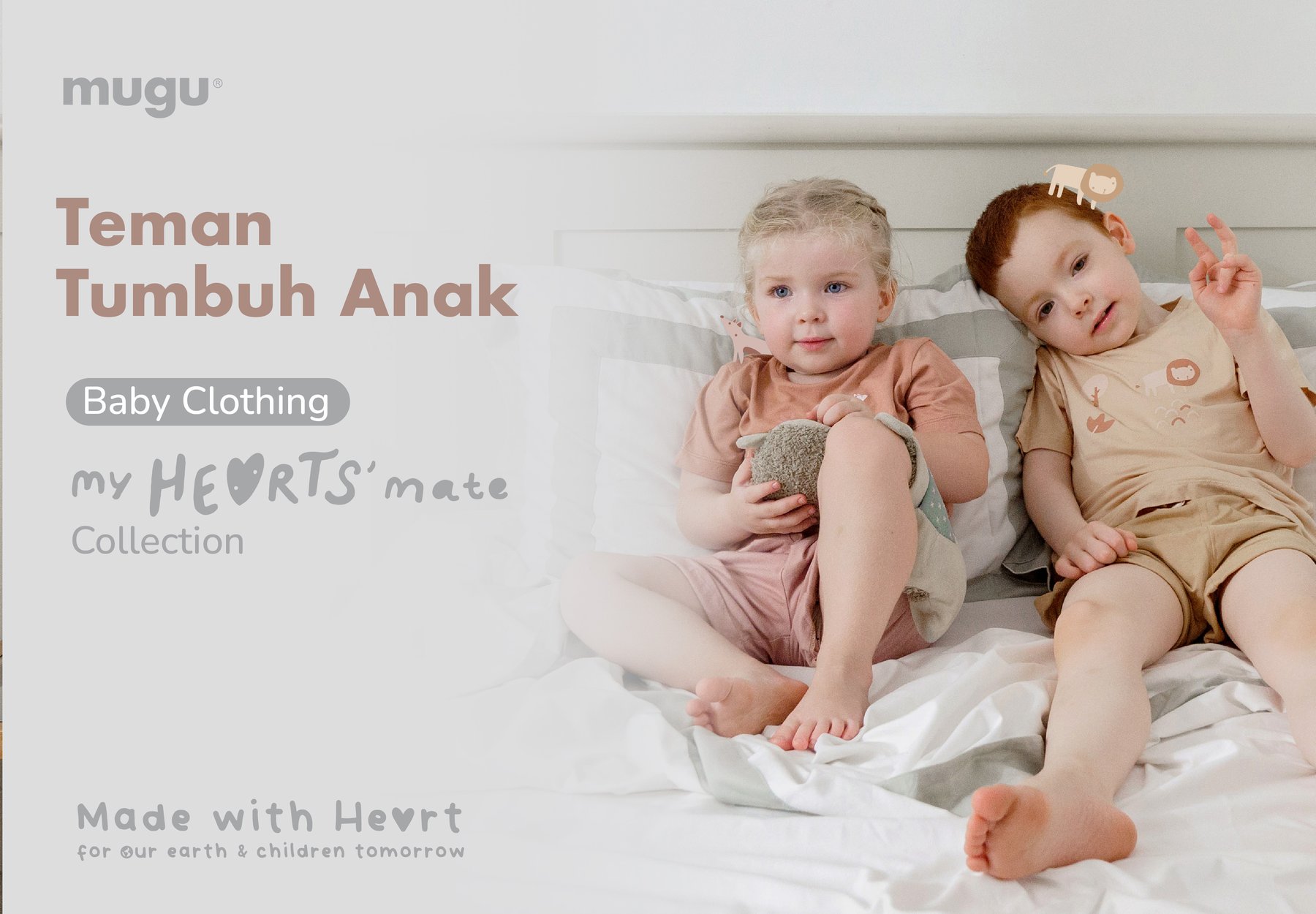 mugu Hearts' Mate Collection Alexi - Baju Anak Satu Pasang description image