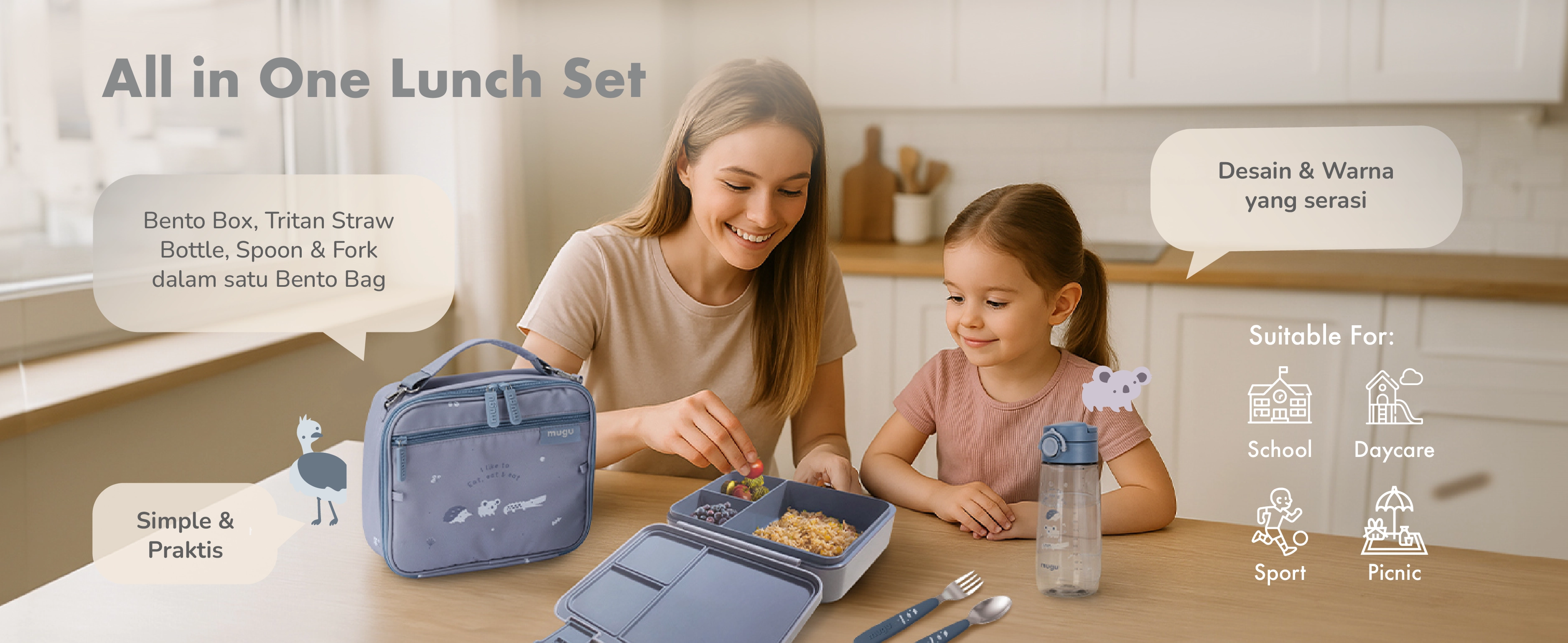 mugu kids complete lunch set description image
