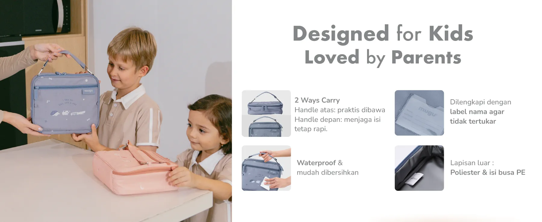 [PRE ORDER] mugu kids complete lunch set description image
