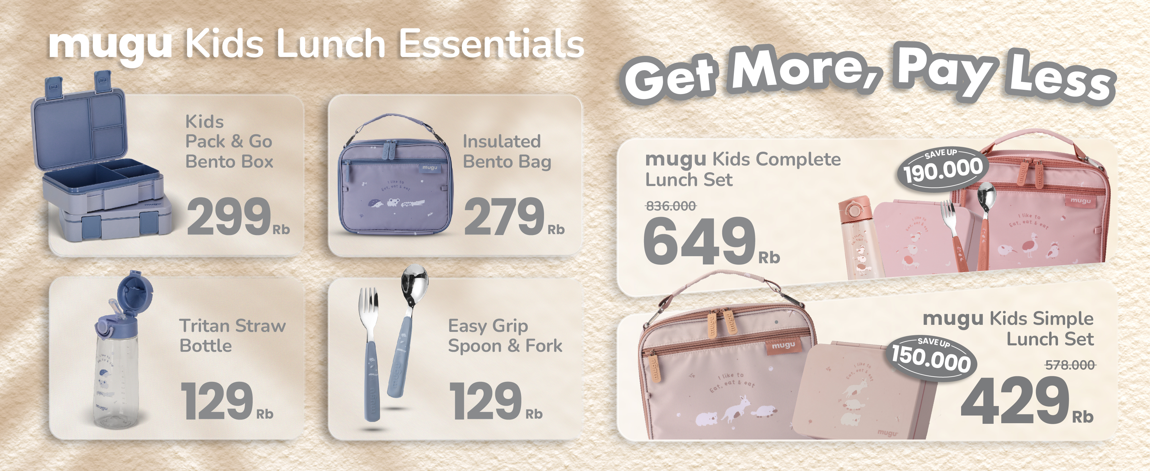 mugu kids complete lunch set description image