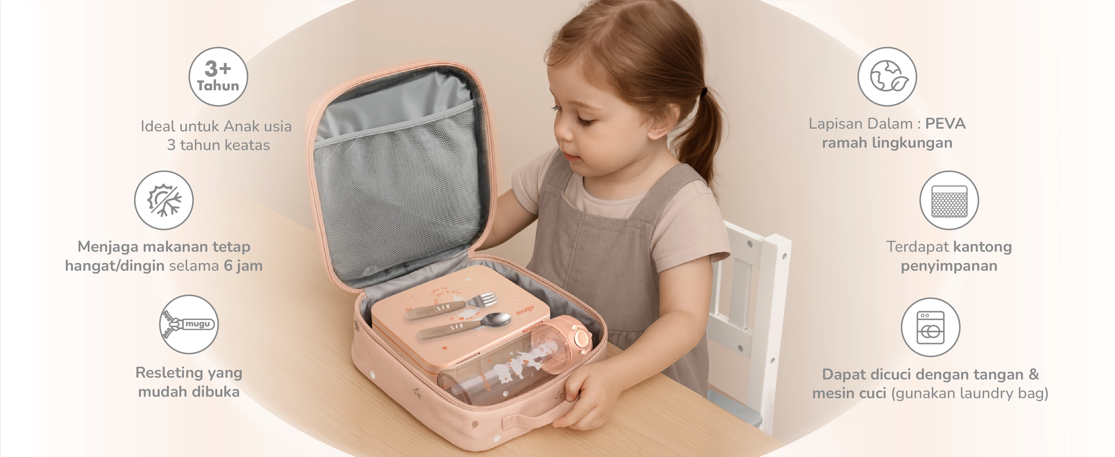 mugu kids complete lunch set description image