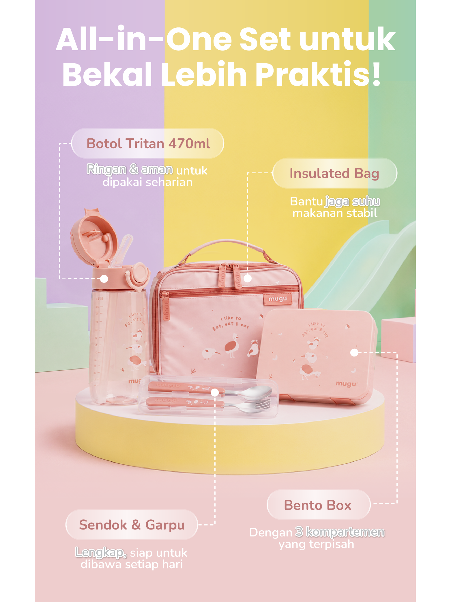 mugu kids complete lunch set description image