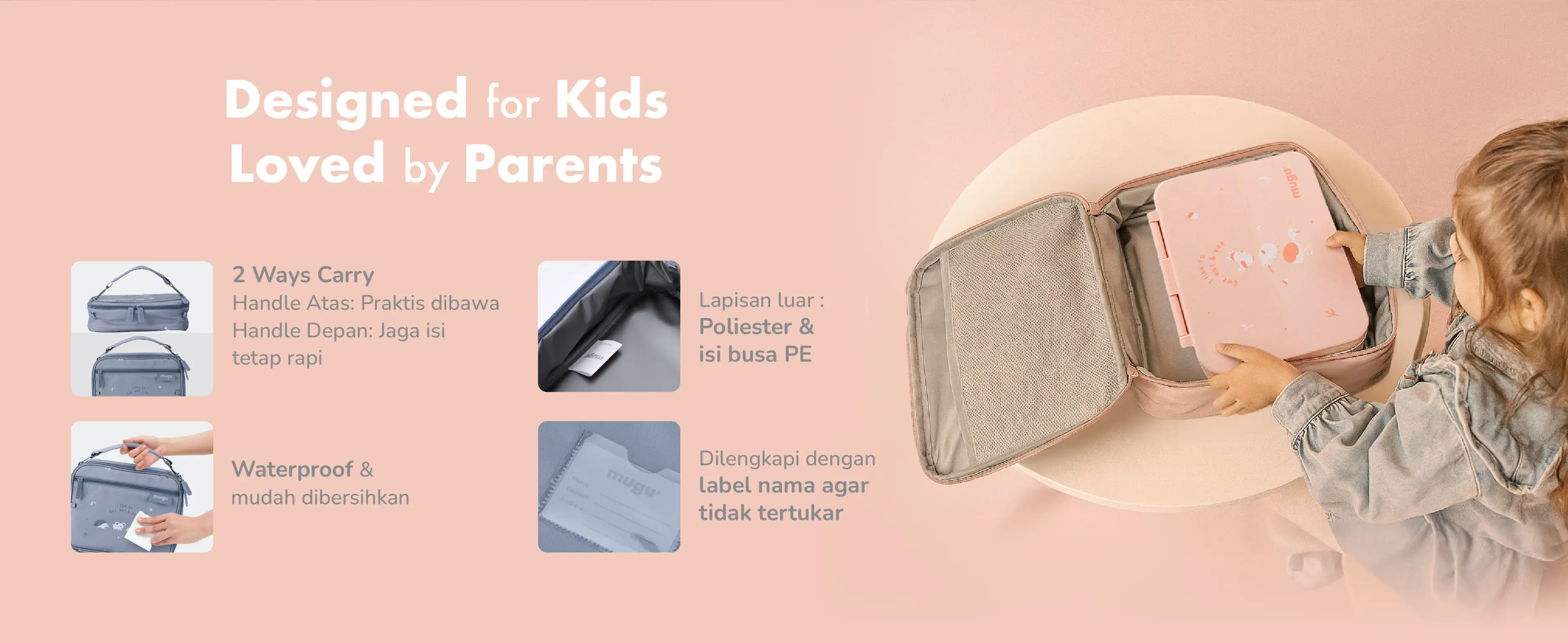 [PRE ORDER] mugu Kids Simple Lunch Set description image