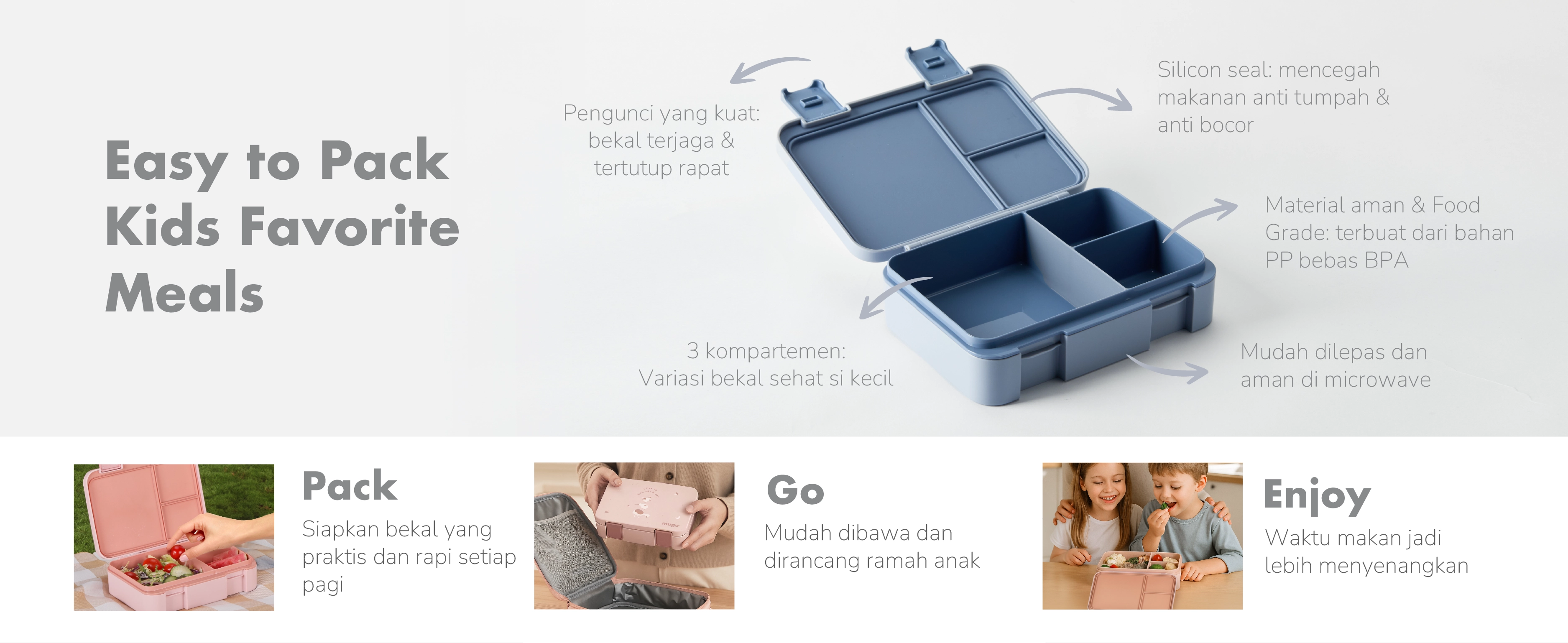 [PRE ORDER] mugu Kids Simple Lunch Set description image