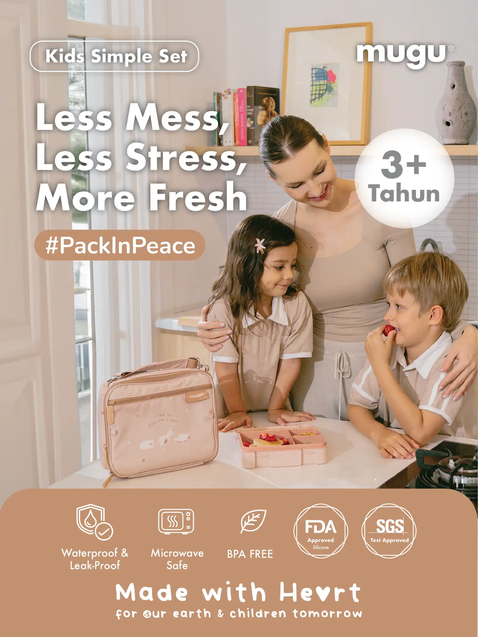 mugu Kids Simple Lunch Set description image