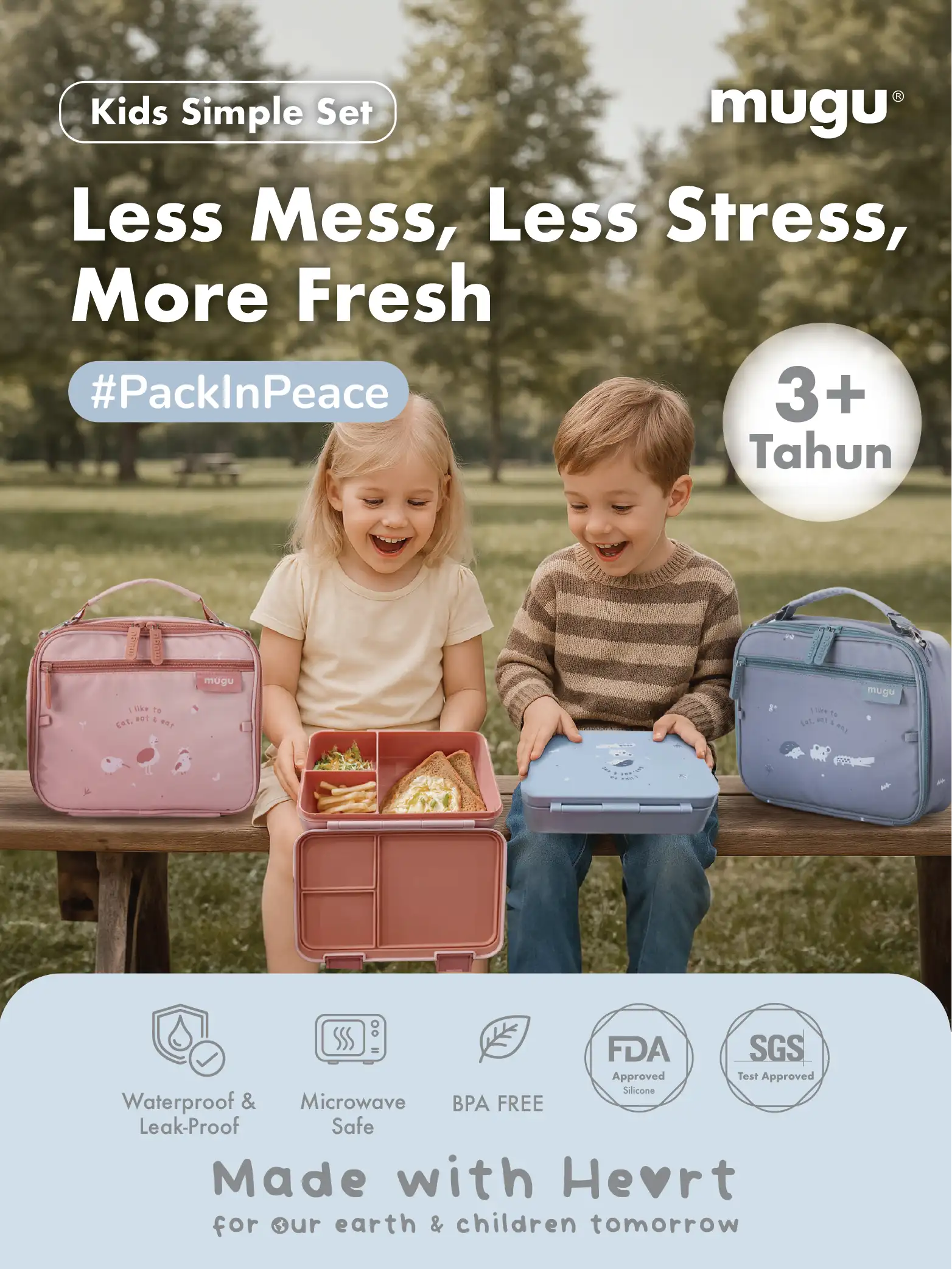 [PRE ORDER] mugu Kids Simple Lunch Set description image