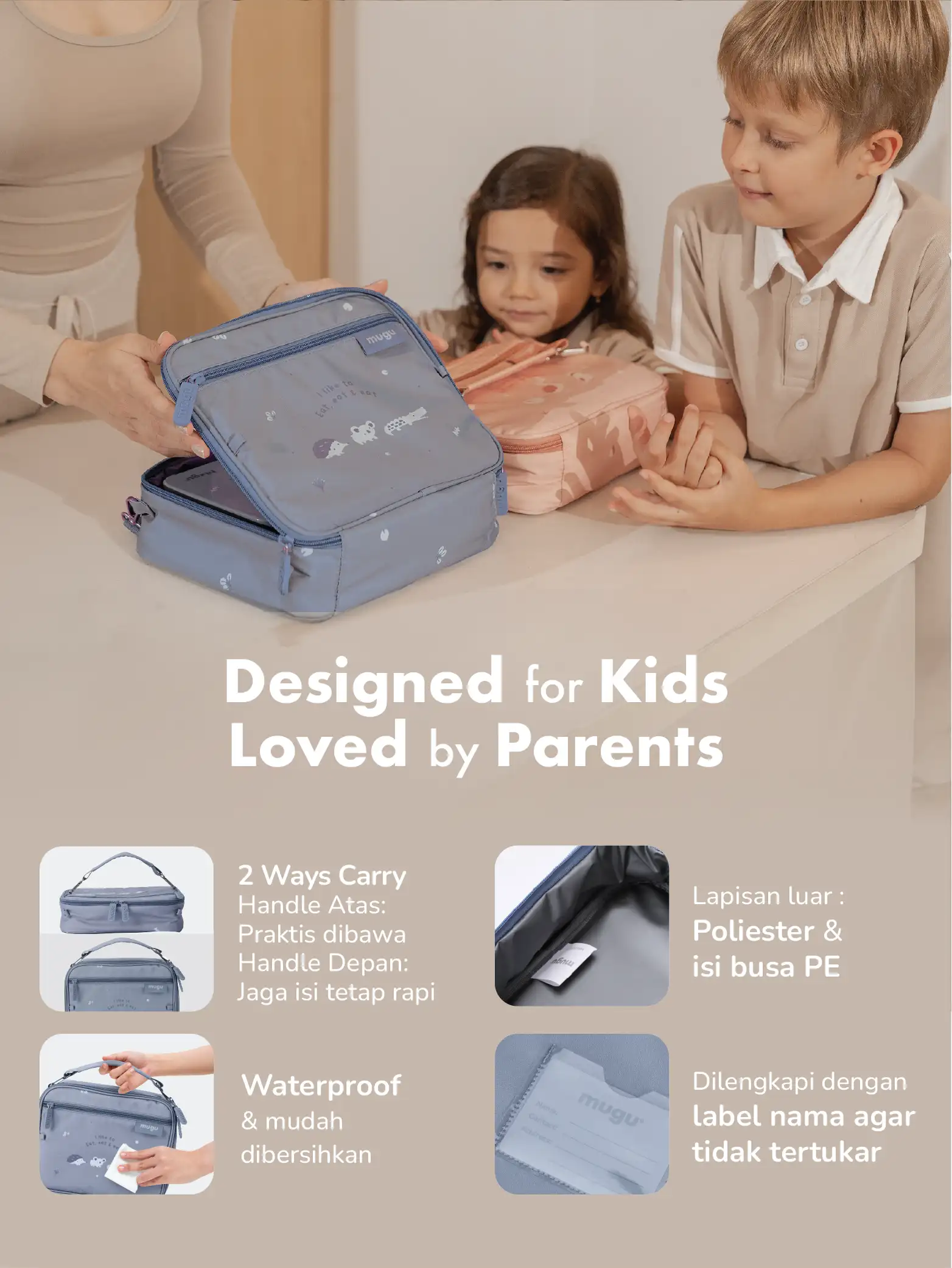 mugu Kids Simple Lunch Set description image